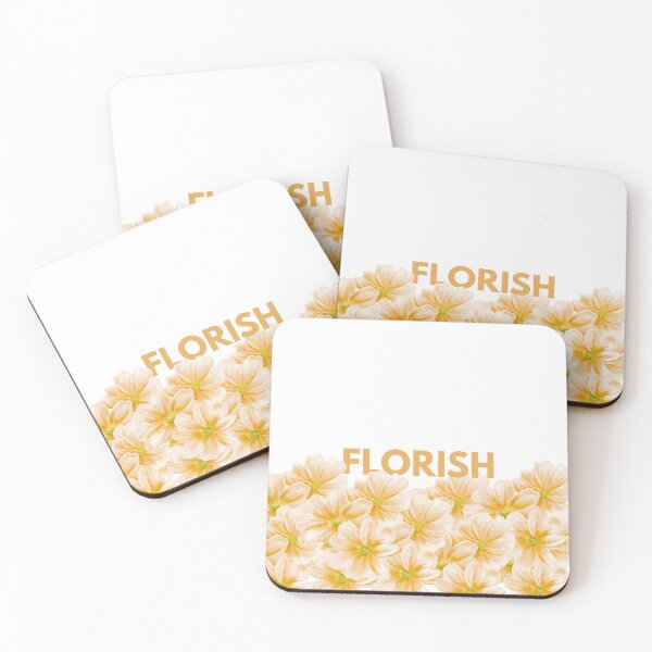 Item preview, Flourish | Minimalist Floral Inspirational Quote | Yellow Daisy Botanical Aesthetic designed and sold by NOUURRRR.