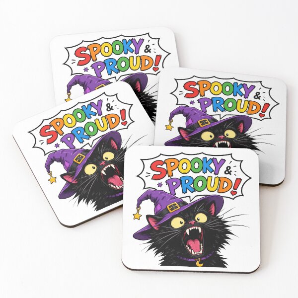 Item preview, Spooky And Proud Black Kitty Rainbow Witch Comic designed and sold by chattsuede.