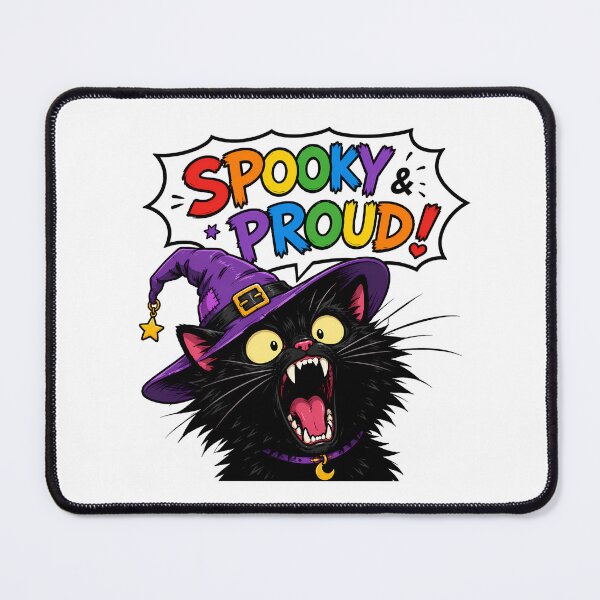 Item preview, Spooky And Proud Black Kitty Rainbow Witch Comic designed and sold by chattsuede.