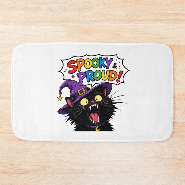 Item preview, Spooky And Proud Black Kitty Rainbow Witch Comic designed and sold by chattsuede.