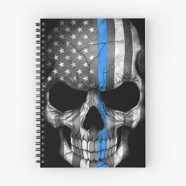 Item preview, Skull American Flag Thin Blue Line - US Patriotic designed and sold by DGMaxShop.
