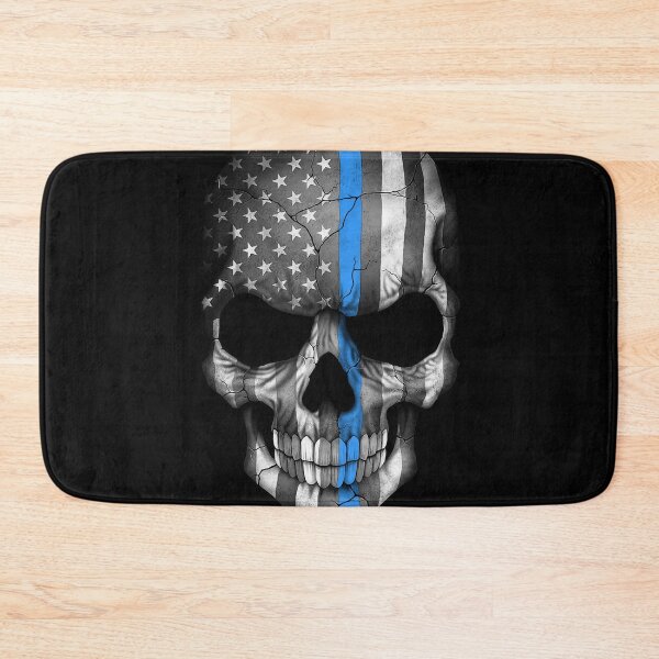Item preview, Skull American Flag Thin Blue Line - US Patriotic designed and sold by DGMaxShop.
