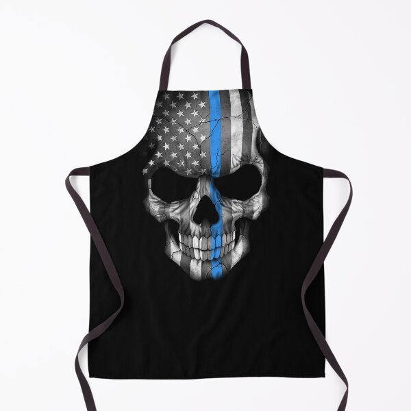 Item preview, Skull American Flag Thin Blue Line - US Patriotic designed and sold by DGMaxShop.
