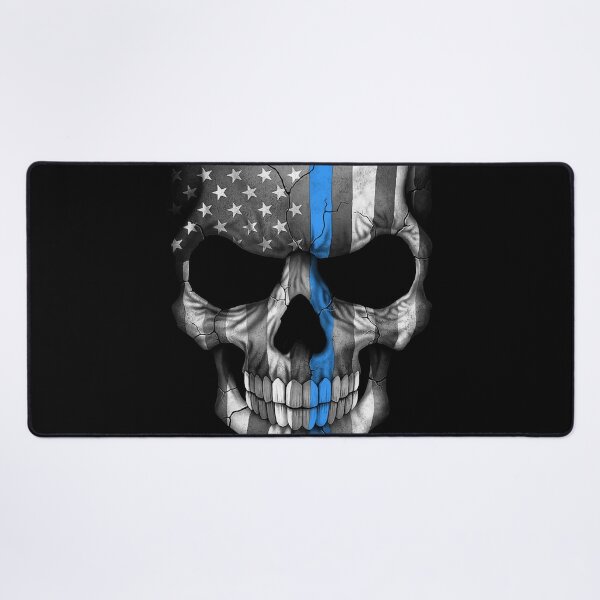 Item preview, Skull American Flag Thin Blue Line - US Patriotic designed and sold by DGMaxShop.