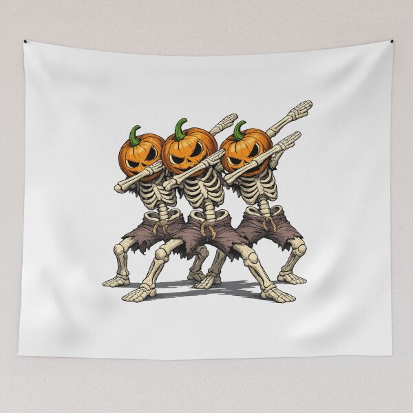 Item preview, 3 Pumpkin Skeleton Dabbing Halloween designed and sold by afr-saad.