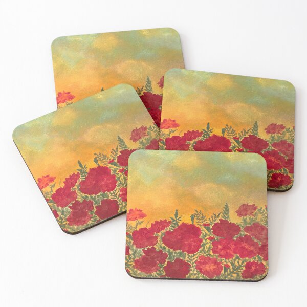 Item preview, Red marigolds designed and sold by Painted Peace Daily.