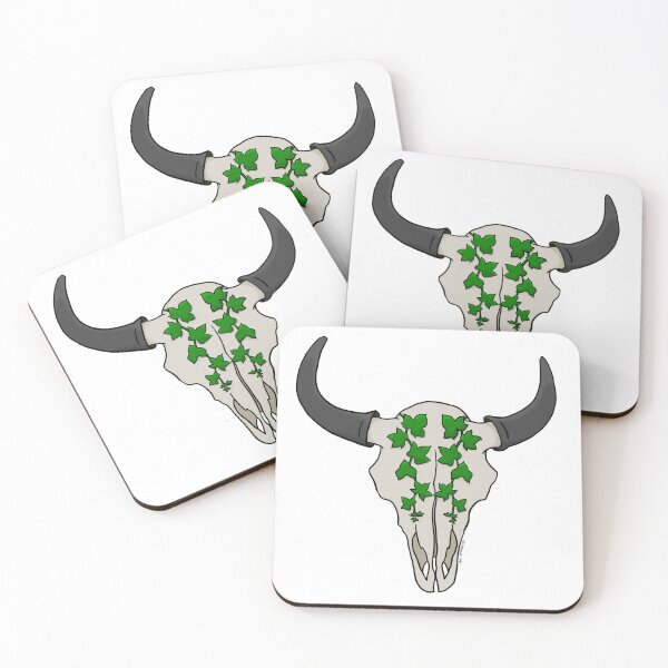 Item preview, Ivy Bull Skull designed and sold by ShopOfNightmare.