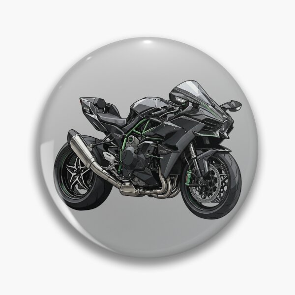 Item preview, Kawasaki Ninja H2R Supercharged Hyperbike Motorcycle Illustration designed and sold by Motorline44.