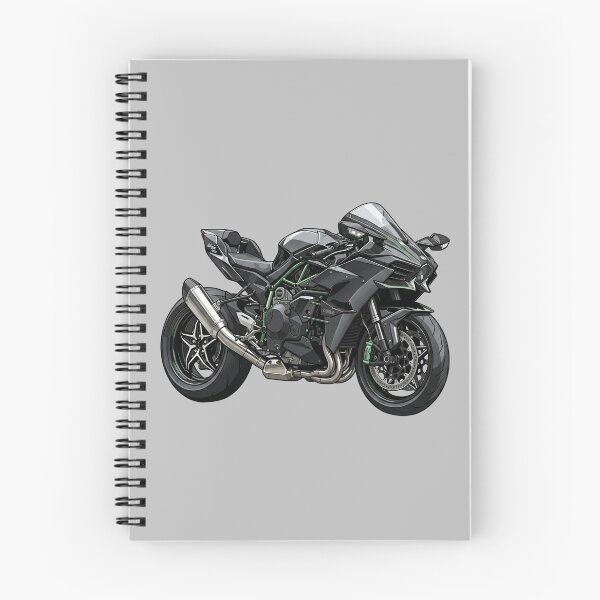 Item preview, Kawasaki Ninja H2R Supercharged Hyperbike Motorcycle Illustration designed and sold by Motorline44.