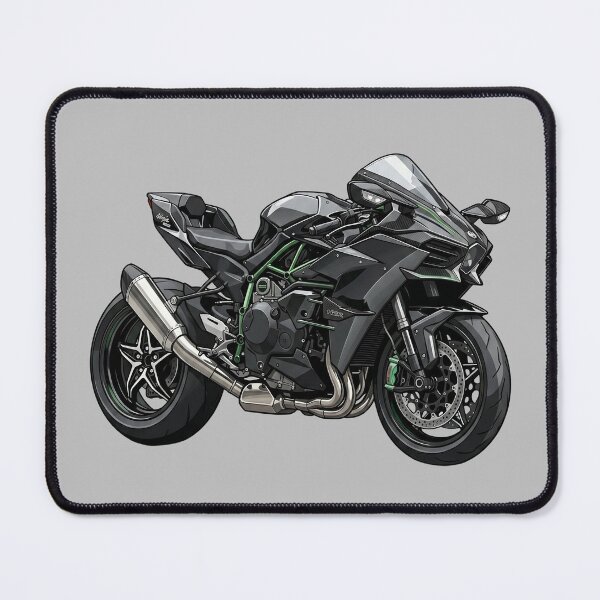 Item preview, Kawasaki Ninja H2R Supercharged Hyperbike Motorcycle Illustration designed and sold by Motorline44.