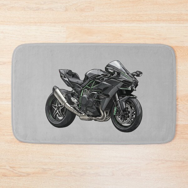 Item preview, Kawasaki Ninja H2R Supercharged Hyperbike Motorcycle Illustration designed and sold by Motorline44.