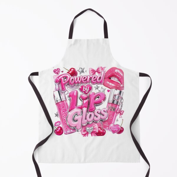 Item preview, Powered by Lip Gloss | Cute Makeup Beauty Typography T-Shirt designed and sold by rushaib.