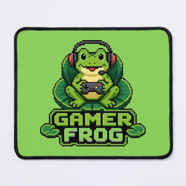 Item preview, Pixel Gamer Frog Retro 8-Bit Gaming T-Shirt & Sticker Design designed and sold by Aliplus+.