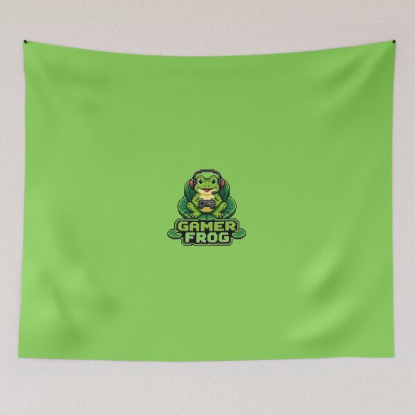 Item preview, Pixel Gamer Frog Retro 8-Bit Gaming T-Shirt & Sticker Design designed and sold by Aliplus+.
