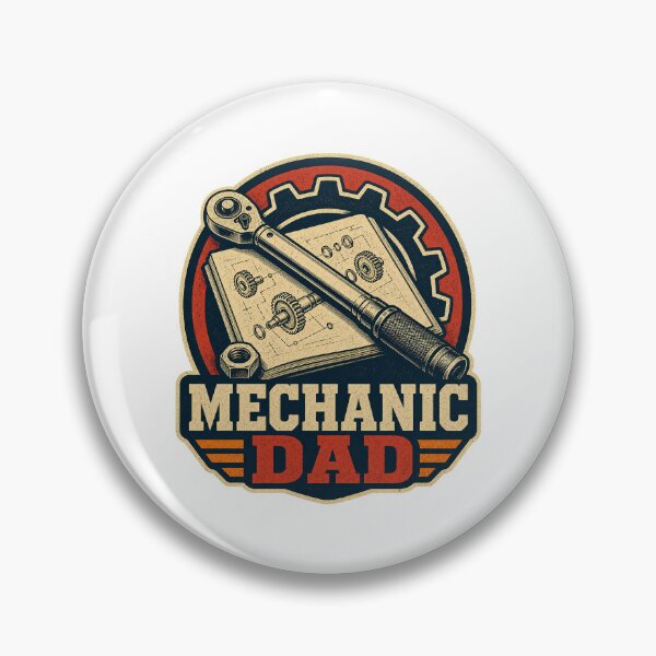Aperçu de l'œuvre Mechanic Dad Shirt Vintage Garage Service Badge créée et vendue par Freshloop Studio | Whimsical Vintage Art.