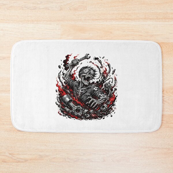 Item preview, Skeleton Mechanic With Wrench Gritty Garage Biker designed and sold by chattsuede.