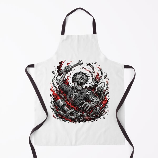 Item preview, Skeleton Mechanic With Wrench Gritty Garage Biker designed and sold by chattsuede.