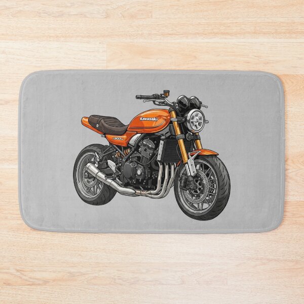 Item preview, Orange Kawasaki Z900RS Retro Modern Motorcycle Illustration designed and sold by Motorline44.