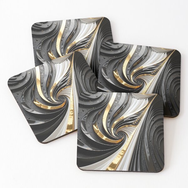 Item preview, Intricate Golden Swirls on Black designed and sold by Vicky Brago-Mitchell®.