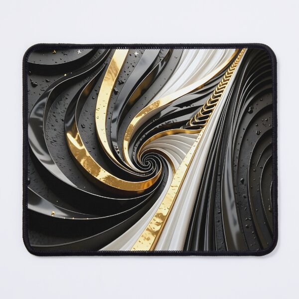 Item preview, Intricate Golden Swirls on Black designed and sold by Vicky Brago-Mitchell®.