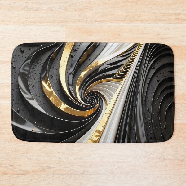 Item preview, Intricate Golden Swirls on Black designed and sold by Vicky Brago-Mitchell®.