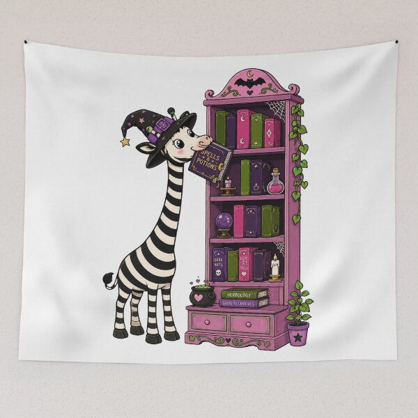 Item preview, Witchy Halloween giraffe designed and sold by Britishdelights.