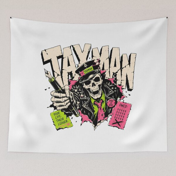 Item preview, Punk Taxman Skeleton Tax Season Rebellion designed and sold by chattsuede.