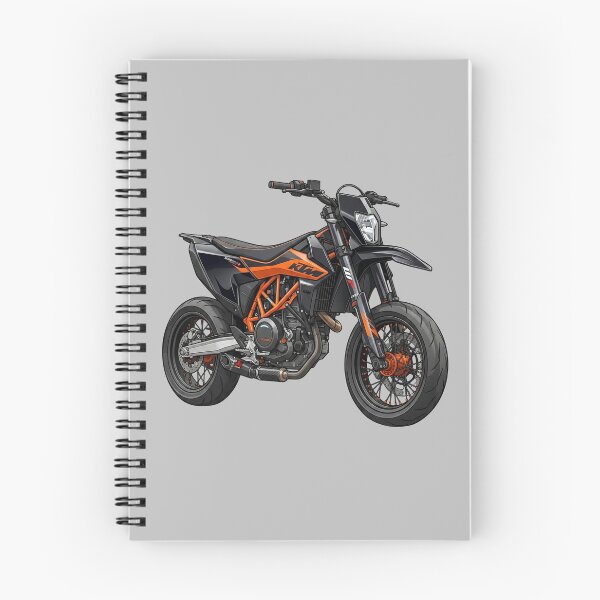 Item preview, KTM 690 SMC R Orange Black Supermoto Motorcycle Illustration designed and sold by Motorline44.