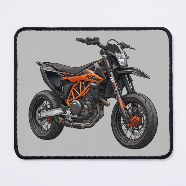 Item preview, KTM 690 SMC R Orange Black Supermoto Motorcycle Illustration designed and sold by Motorline44.