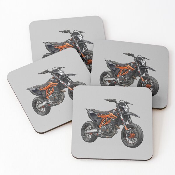 Item preview, KTM 690 SMC R Orange Black Supermoto Motorcycle Illustration designed and sold by Motorline44.