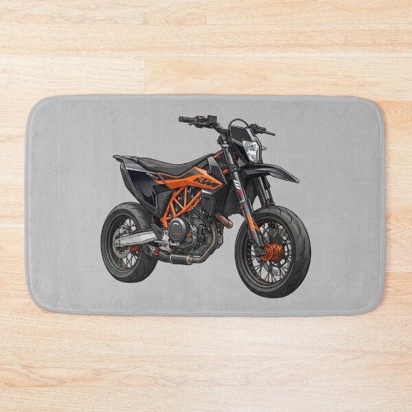 Item preview, KTM 690 SMC R Orange Black Supermoto Motorcycle Illustration designed and sold by Motorline44.