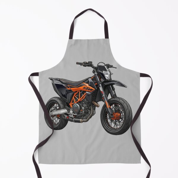 Item preview, KTM 690 SMC R Orange Black Supermoto Motorcycle Illustration designed and sold by Motorline44.