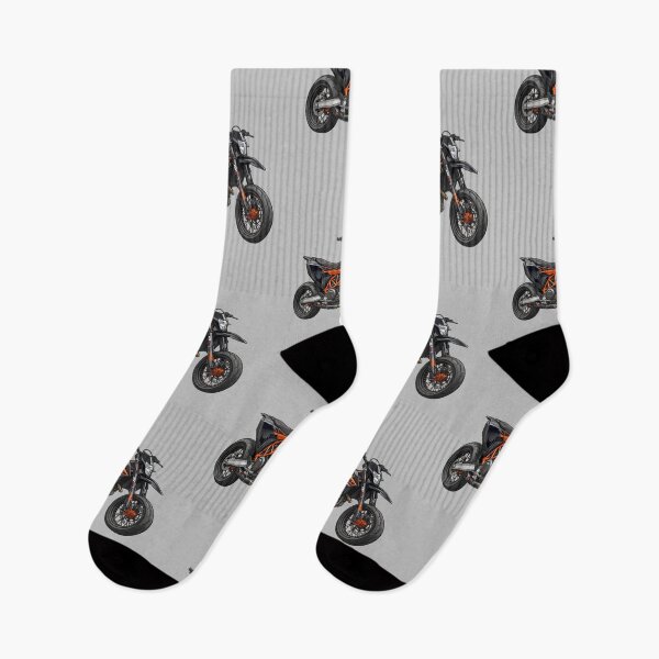 Item preview, KTM 690 SMC R Orange Black Supermoto Motorcycle Illustration designed and sold by Motorline44.