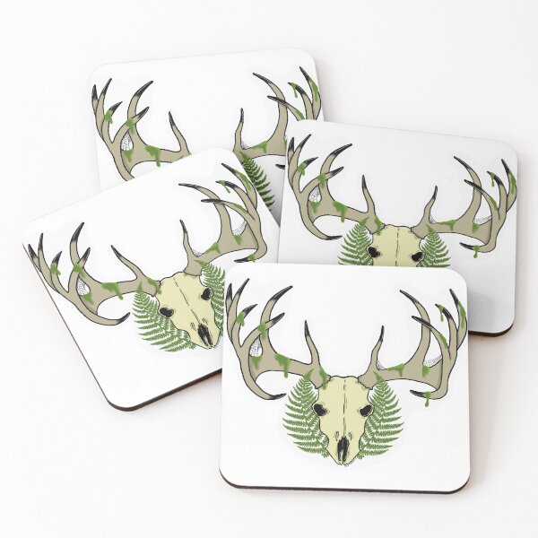 Item preview, Mossy Deer Skull designed and sold by ShopOfNightmare.