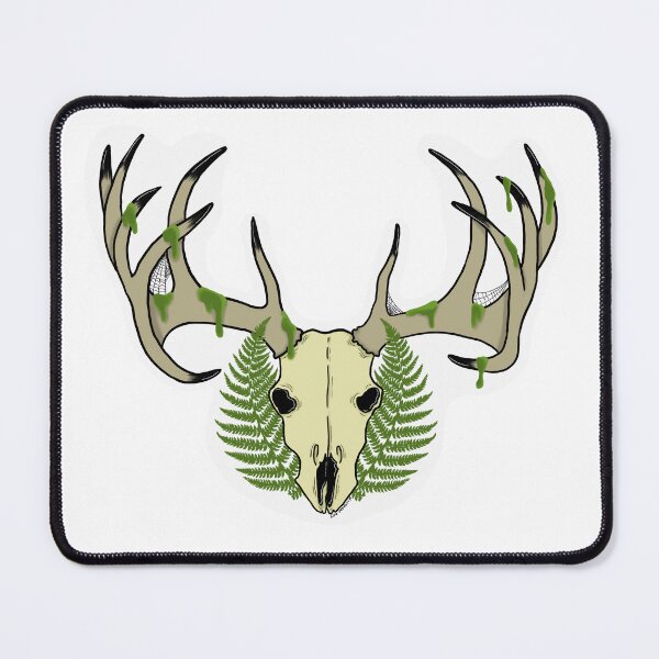 Item preview, Mossy Deer Skull designed and sold by ShopOfNightmare.