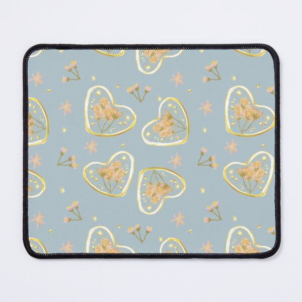 Item preview, Pressed Flowers in Gold Hearts Botanical Illustration designed and sold by ItsPinkLemonade.