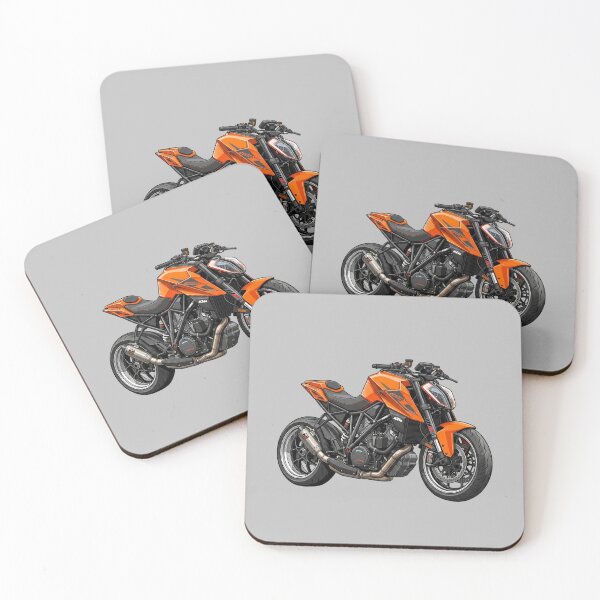 Item preview, KTM 1290 Super Duke R Orange Hypernaked Motorcycle Illustration designed and sold by Motorline44.
