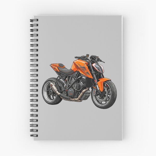 Item preview, KTM 1290 Super Duke R Orange Hypernaked Motorcycle Illustration designed and sold by Motorline44.