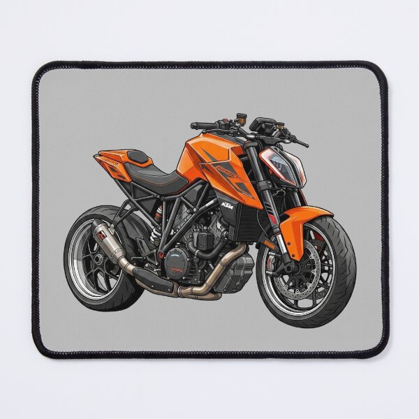 Item preview, KTM 1290 Super Duke R Orange Hypernaked Motorcycle Illustration designed and sold by Motorline44.