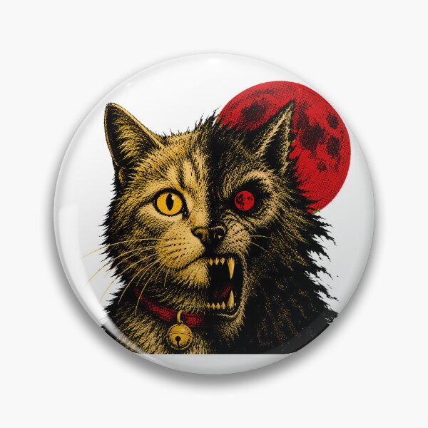 Item preview, Dual Faced Feline Horror Gothic Halloween Portrait designed and sold by chattsuede.