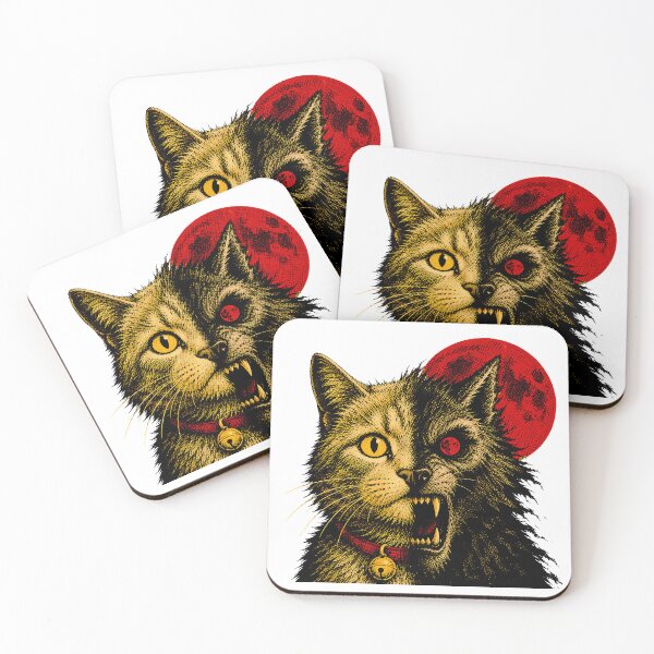 Item preview, Dual Faced Feline Horror Gothic Halloween Portrait designed and sold by chattsuede.