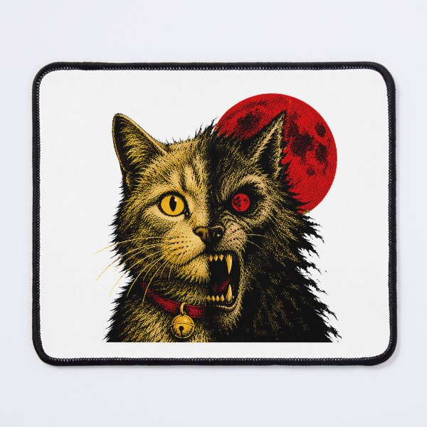 Item preview, Dual Faced Feline Horror Gothic Halloween Portrait designed and sold by chattsuede.