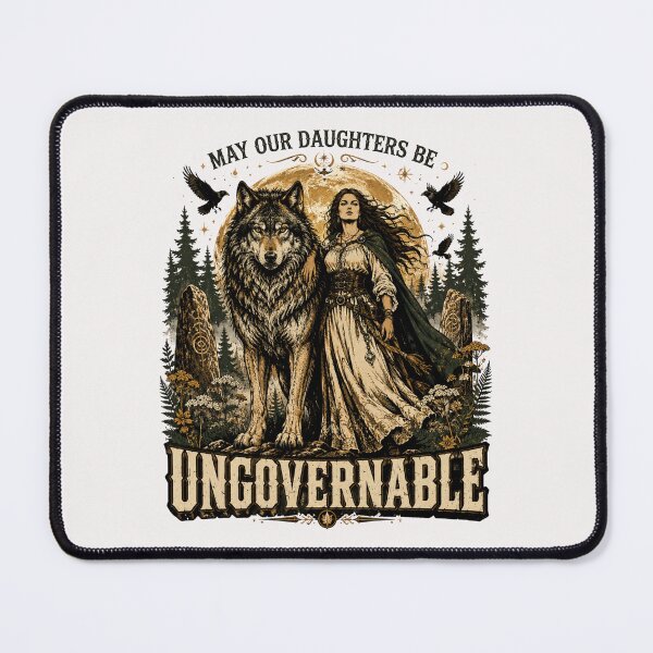 Item preview, May Our Daughters Be Ungovernable Feminist Protest Quote Empowerment  Activist Graphic  designed and sold by Pawsome Quotes.