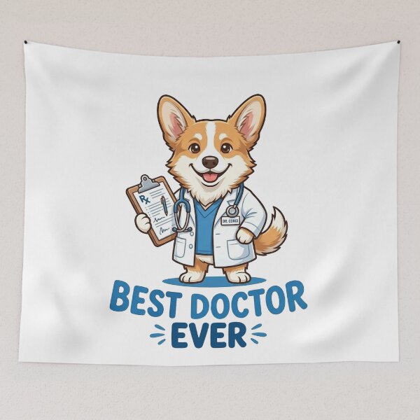 Item preview, Cute Corgi Best Doctor Ever Shirt, Dr Corgi Medical Coat Stethoscope Tee, Funny Corgi Gift for Doctors and Dog Lovers designed and sold by Wearable Canvas...