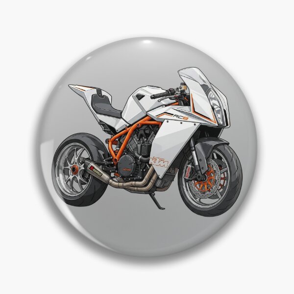 Item preview, White KTM RC8 R Superbike Motorcycle Vector Illustration designed and sold by Motorline44.