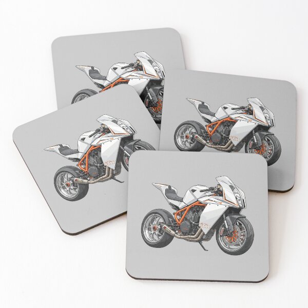 Item preview, White KTM RC8 R Superbike Motorcycle Vector Illustration designed and sold by Motorline44.