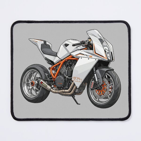 Item preview, White KTM RC8 R Superbike Motorcycle Vector Illustration designed and sold by Motorline44.