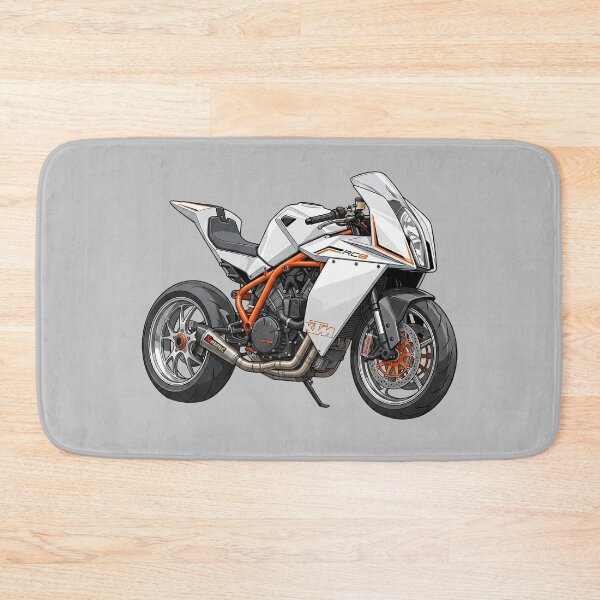 Item preview, White KTM RC8 R Superbike Motorcycle Vector Illustration designed and sold by Motorline44.