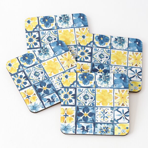 Item preview, Azulejos Spanish/Portuguese Vintage Distressed Tiles Pattern Art designed and sold by DEC02.