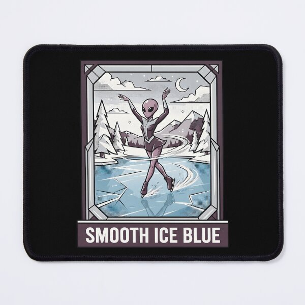 Item preview, Alien Ice Skater Smooth Ice Blue Retro Comic Graphic designed and sold by DuckOddity.